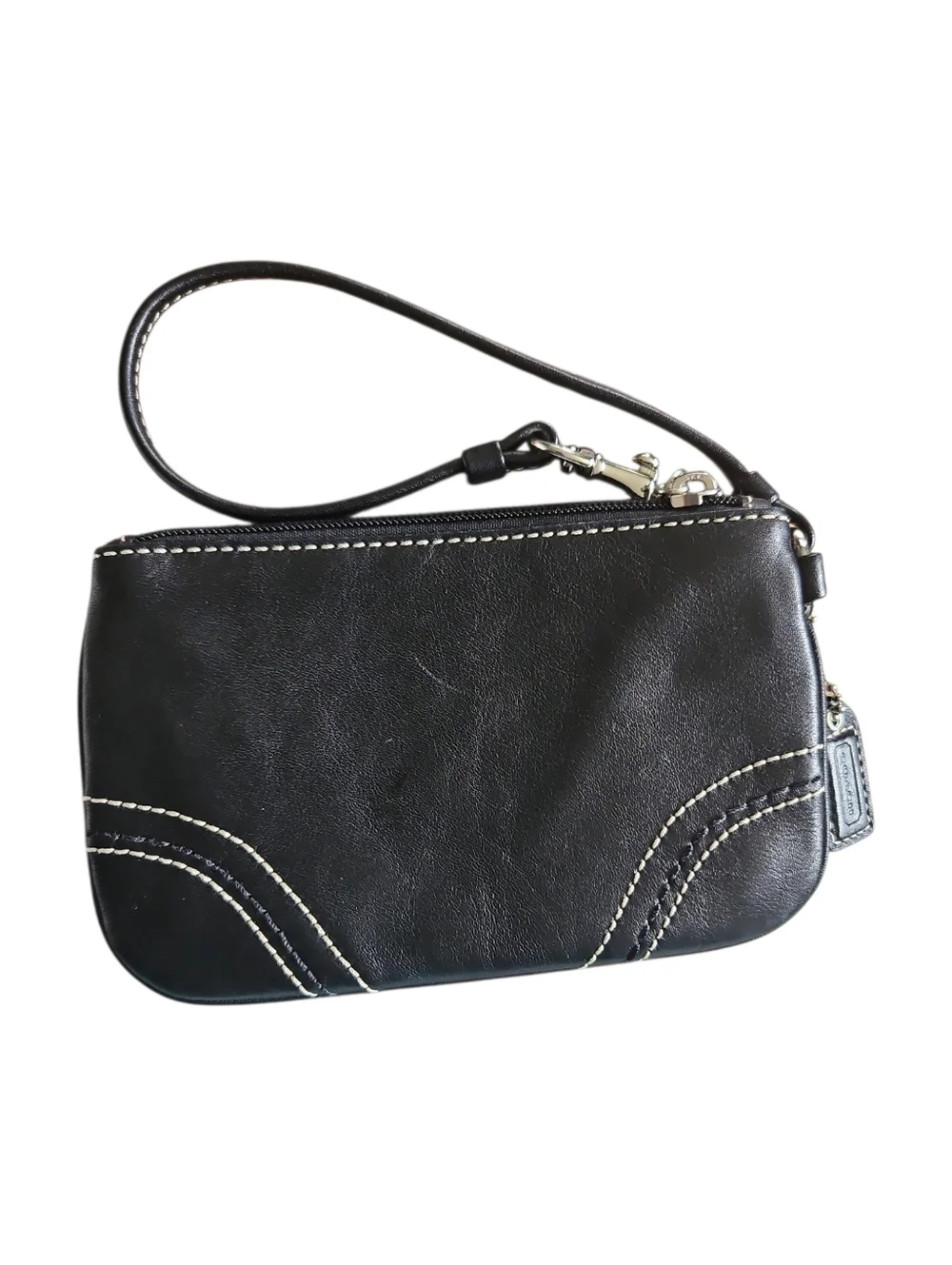 Vintage Coach SoHo Black Leather Wristlet - Picture 2 of 6